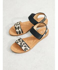 Green Parks ・ｒｉｃｈ　ｂｌｕｅ　雑材ゴムストラップサンダル