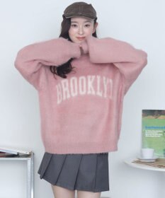 WEGO モヘアタッチBROOKLYNロゴニット