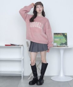 WEGO モヘアタッチBROOKLYNロゴニット