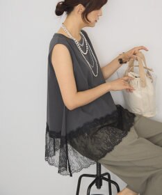 AMERICAN HOLIC 裾レースノースリーブプルオーバー