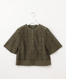 自由区 【カタログ掲載・洗える】フラワータイルレース ブラウス