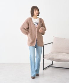 earth music&ecology スパンコールブークレカーディガン