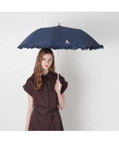 MOONBAT 【晴雨兼用折りたたみ日傘】ポール & ジョー (PAUL & JOE ACCESSOIRES) クリザンテームワンポイントフリル 一級遮光99.99% 遮熱 UV 晴雨兼用