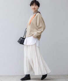 23区 L 【GLOW10月号掲載/洗える】ナチュラルコットンベアコンビ カットソー