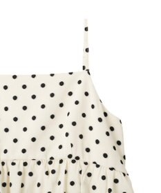 YECCA VECCA ドット柄バルーンキャミワンピース