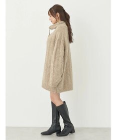 earth music&ecology ブークレハーフジップミニワンピース