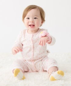 MIKI HOUSE HOT BISCUITS 【60-80cm】 フライス素材 カバーオール肌着