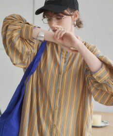 WEGO 【ANGIE VINTAGE】ボリュームスリーブ バンドカラー シャツワンピース