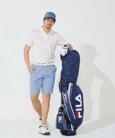 FILA GOLF／marie claire 【FILA GOLF】メッシュ加工ビックロゴ半袖ポロシャツ
