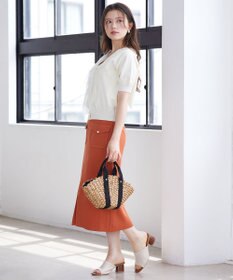 Feroux 【ご好評につき今季も登場！】チュールコンビパフスリーブ ニット