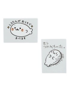 Mother garden しろたん どこでも一緒 ステッカー 小 2枚セット 《まってます/つかれちゃった》