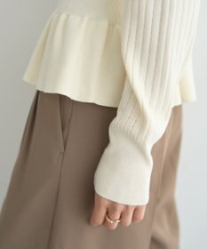 YECCA VECCA 金釦ペプラムニット