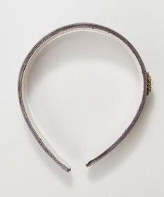 Phoebe 【生産終了】クラッシービジューカチューシャ　グレー/ベロア