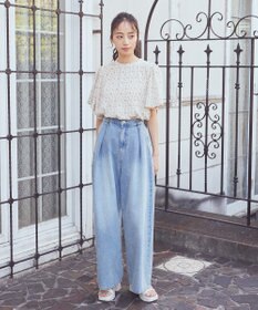 earth music&ecology マジョリカプリーツ半袖ブラウス