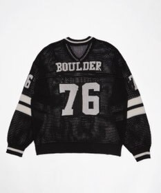 WEGO ナンバリングメッシュニットプルオーバー