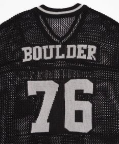 WEGO ナンバリングメッシュニットプルオーバー