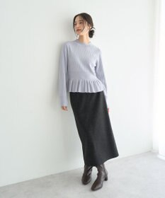 YECCA VECCA 金釦ペプラムニット