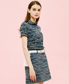 23区GOLF 【WOMEN】【吸水速乾/UVケア】ロゴプリント カノコ 半そで ポロシャツ