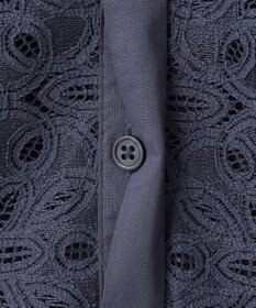 自由区 【カタログ掲載・洗える】フラワータイルレース ブラウス