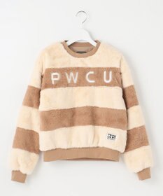 PW CIRCULUS 【ふわもこあったか/防寒/裏地付】【WOMEN】ボーダーフェイクファープルオーバー