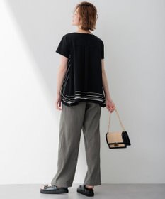 23区 【洗える】スカーフプリントコンビ バックデザイン カットソー