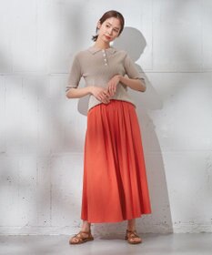 ANY 【ウエストゴム/接触冷感/UVケア】清涼リネンスカーチョ