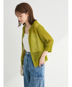 Green Parks Ｚｉｐ付メッシュカーディガン