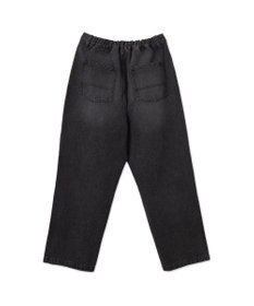 WEGO 【ユニセックス着用ITEM/ウエストゴム/SMLサイズ展開】デニムルーズテーパードパンツ