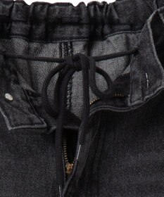 WEGO 【ユニセックス着用ITEM/ウエストゴム/SMLサイズ展開】デニムルーズテーパードパンツ