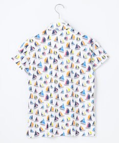 23区GOLF 【WOMEN】【吸水速乾・UVケア】マルチヨットプリント 半袖ポロシャツ