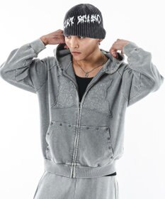 WEGO パウダーブリーチスタッズZIPパーカー