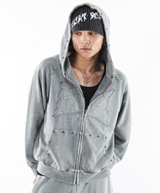 WEGO パウダーブリーチスタッズZIPパーカー