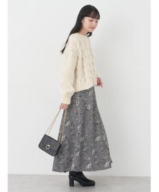 earth music&ecology ローゲージ手編み風ケーブルプルオーバー