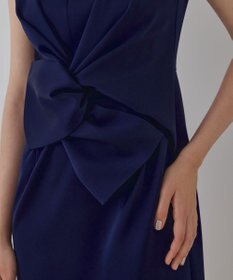 GRACE CONTINENTAL サテンクロスドレープワンピース