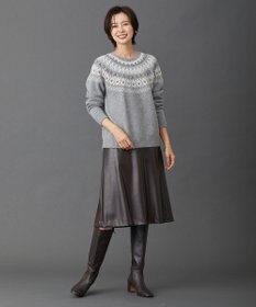 J.PRESS LADIES 【洗える】シンセティックマットleather スカート