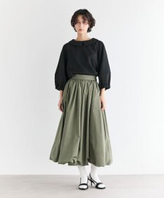 #Newans 【セレモニーにも/洗濯機可】ランタンスリーブブラウス