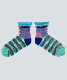 COQ WAVE ECHO シアーボーダーソックス