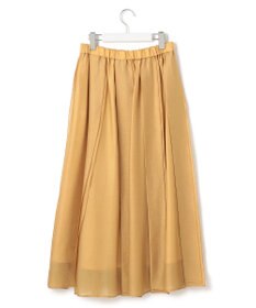 23区 【洗える】ソフトオーガンジー タック スカート