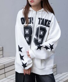 WEGO ナンバリング裏起毛BIGジップパーカー