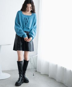 WEGO アンサンブルニットリボンカーデ