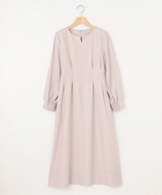 組曲 ウールジョーゼット スリットネックワンピース