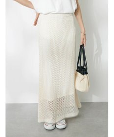 CRAFT STANDARD BOUTIQUE 配色メッシュニットスカート