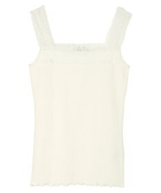 earth music&ecology レーススクエアキャミソール