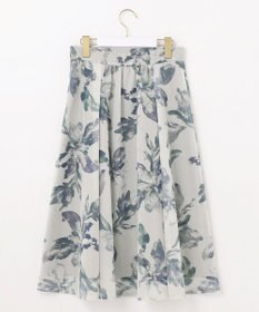 ANY SIS L 【洗える】メッシュフラワープリント スカート