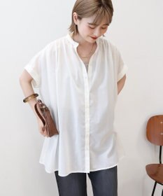 AMERICAN HOLIC 【予約】【WEB限定】イージーケア+接触冷感 フレンチスリーブギャザーシャツ
