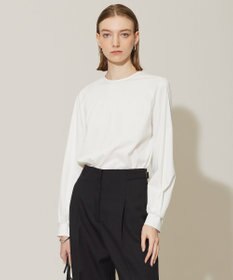 ICB L 【接触冷感・UVケア・洗える】コンフォートプレーティング パフスリーブカットソー