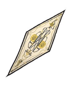 Marca 【 Marcaオリジナル】馬具と鞭 菱形スカーフ シルクツイル