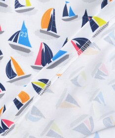 23区GOLF 【WOMEN】【吸水速乾・UVケア】マルチヨットプリント 半袖ポロシャツ