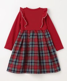 ANY KIDS チェック柄 ドッキング ワンピース