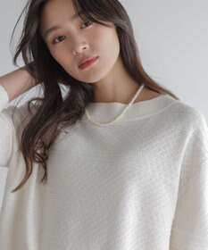 組曲 L 編み柄ディテールニット